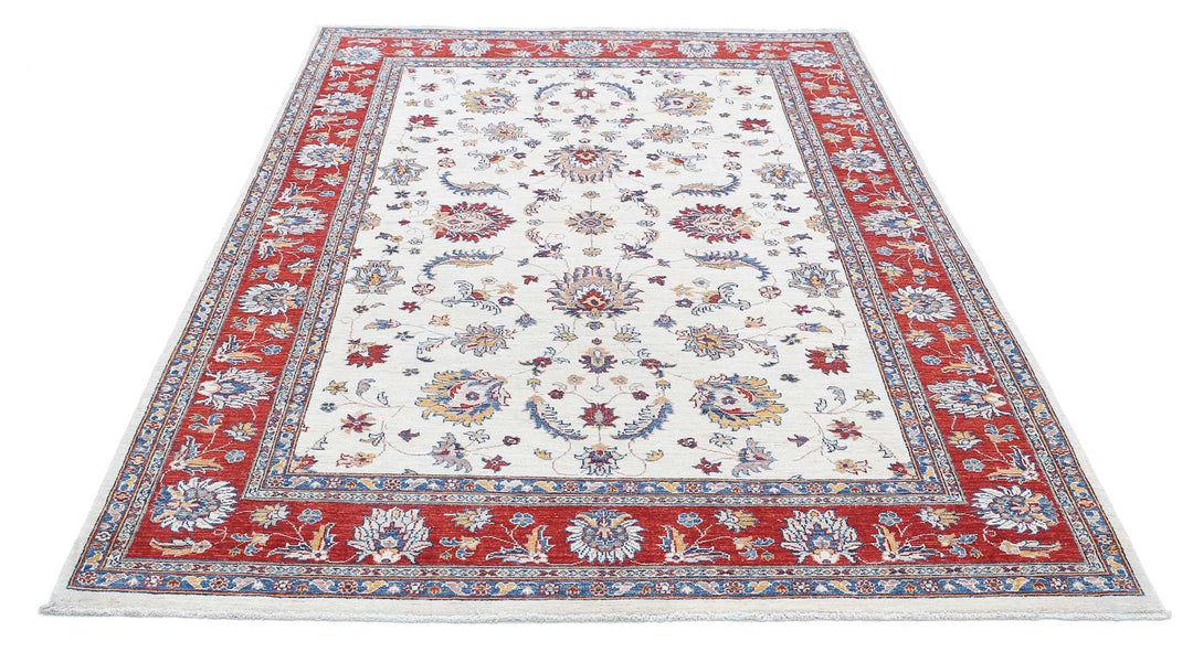 Afghan Ziegler Farhan Rug 5' 8" x 8' 2" Hand-Knotted | No. AT60158