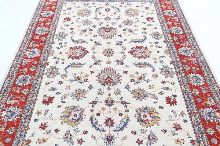 Afghan Ziegler Farhan Rug 5' 8" x 8' 2" Hand-Knotted | No. AT60158