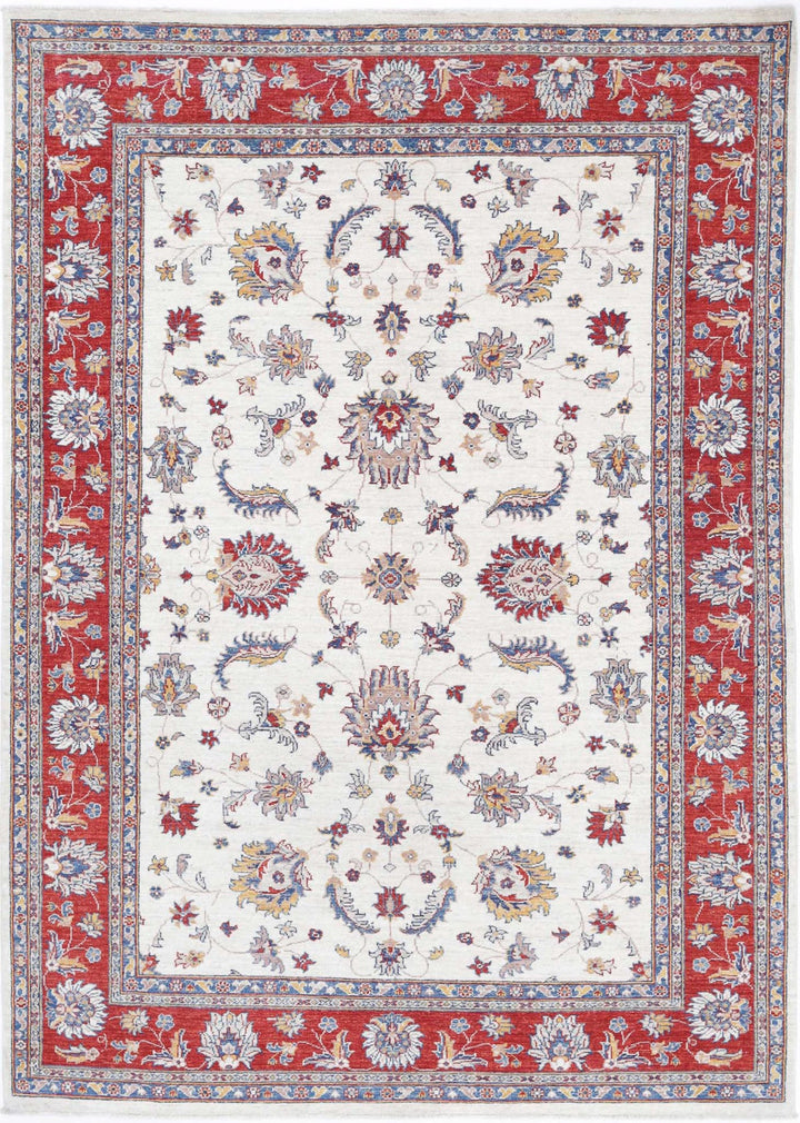Afghan Ziegler Farhan Rug 5' 8" x 8' 2" Hand-Knotted