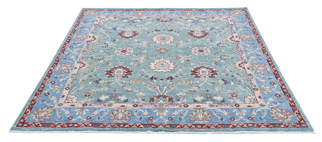Hand Knotted Ziegler Farhan Wool Rug 6' 4" x 6' 3" - No. AT69659