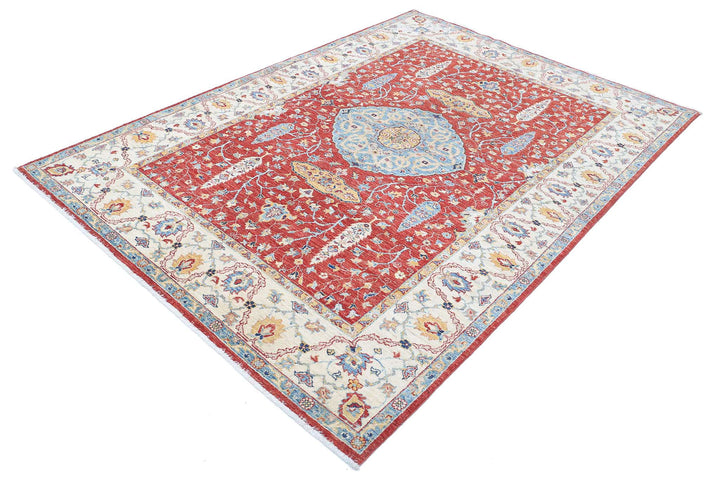 Hand Knotted Ziegler Farhan Wool Rug 5' 7" x 7' 9" - No. AT437798