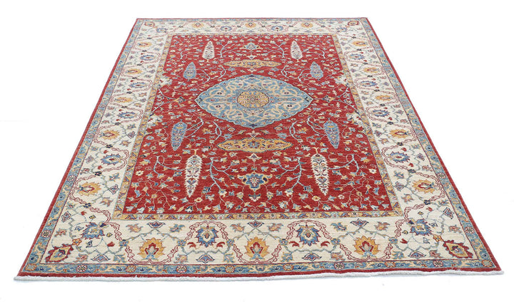 Hand Knotted Ziegler Farhan Wool Rug 5' 7" x 7' 9" - No. AT437798