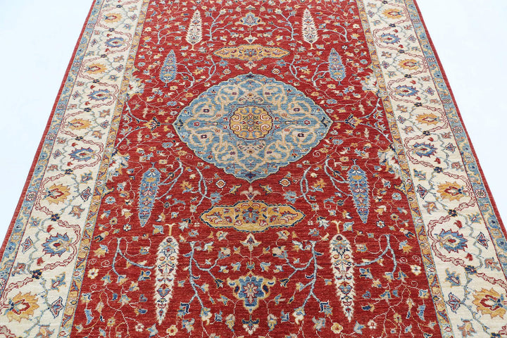 Hand Knotted Ziegler Farhan Wool Rug 5' 7" x 7' 9" - No. AT437798