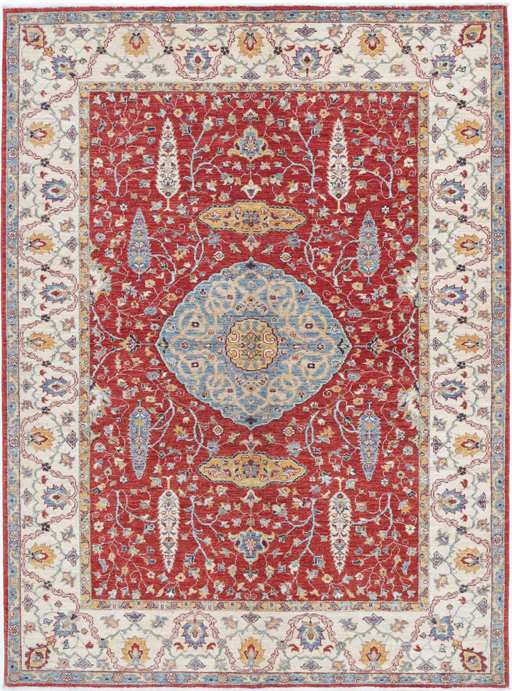 Hand Knotted Ziegler Farhan Wool Rug 5' 7" x 7' 9" - No. AT437798