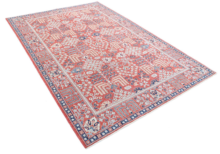 Afghan Ziegler Farhan Rug 6' 0" x 8' 11" Hand-Knotted | No. AT50741