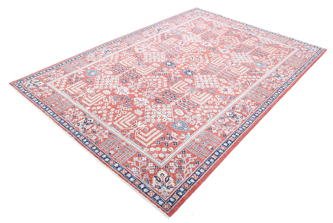 Afghan Ziegler Farhan Rug 6' 0" x 8' 11" Hand-Knotted | No. AT50741