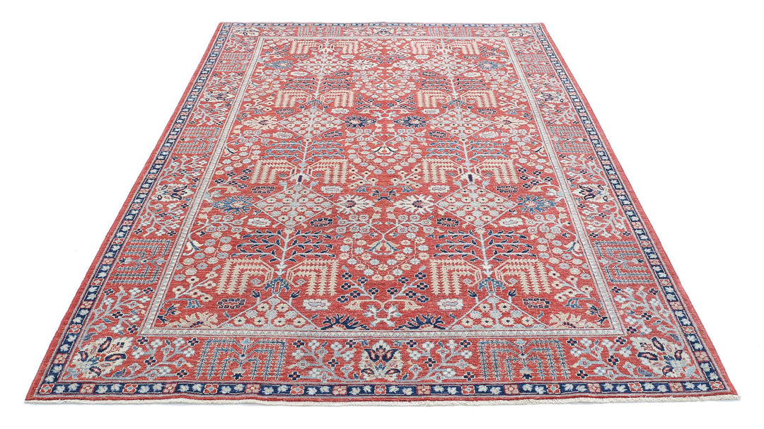 Afghan Ziegler Farhan Rug 6' 0" x 8' 11" Hand-Knotted | No. AT50741