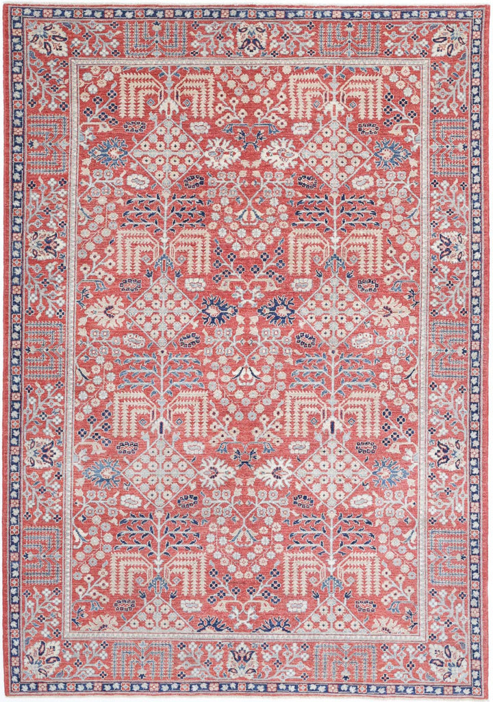 Afghan Ziegler Farhan Rug 6' 0" x 8' 11" Hand-Knotted
