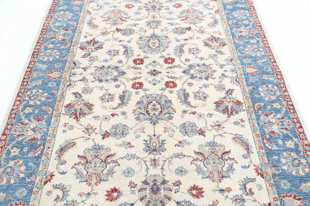 Afghan Ziegler Farhan Rug 5'6" x 7'10" Hand-Knotted | No. AT54835