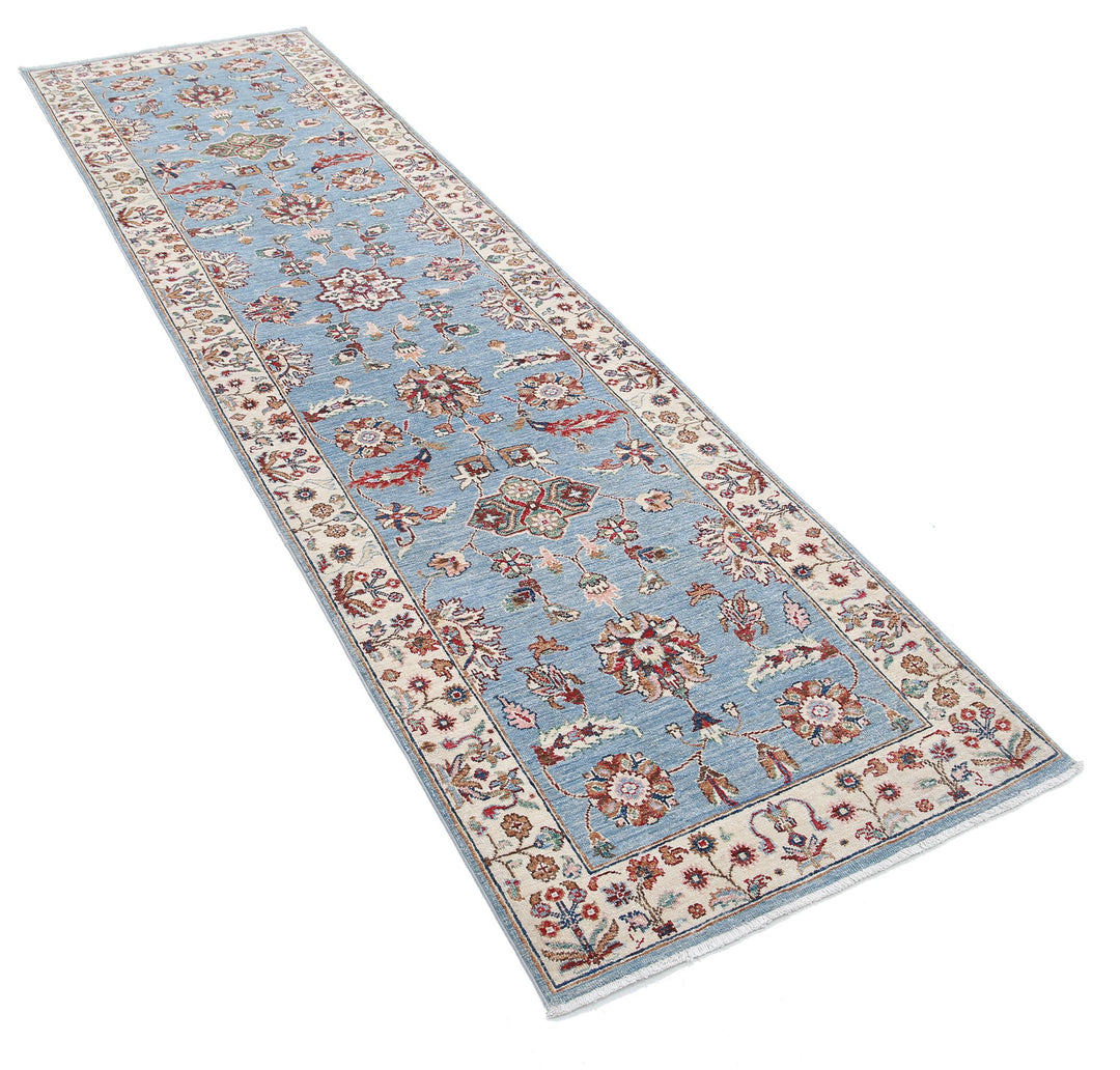 Afghan Ziegler Farhan Rug 2' 8" x 9' 9" Hand-Knotted | No. AT67618