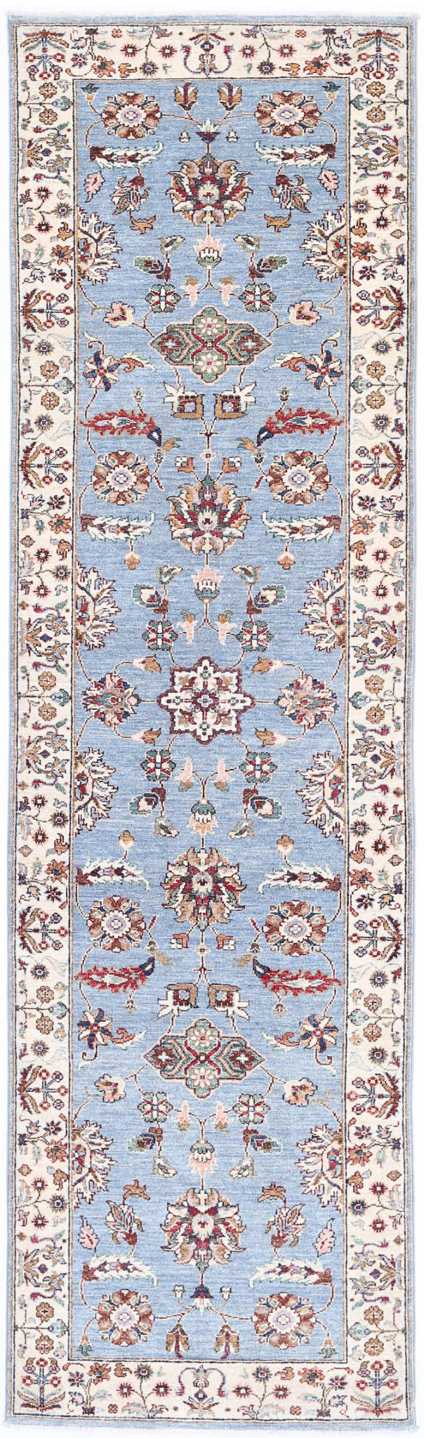 Afghan Ziegler Farhan Rug 2' 8" x 9' 9" Hand-Knotted