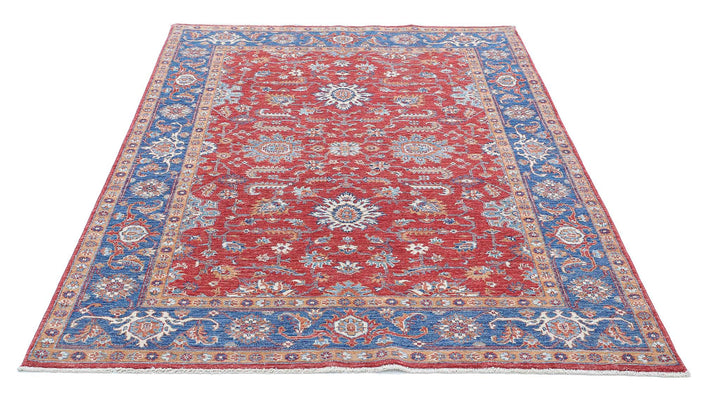 Afghan Ziegler Farhan Rug 4' 9" x 6' 7" Hand-Knotted | No. AT80457