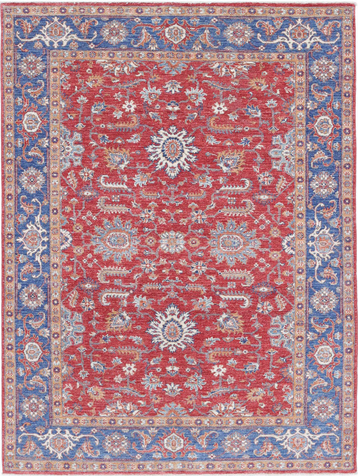Afghan Ziegler Farhan Rug 4' 9" x 6' 7" Hand-Knotted