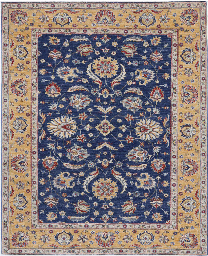Afghan Ziegler Farhan Rug 4'11" x 6'0" Hand-Knotted