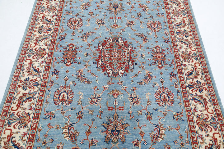 Afghan Ziegler Rug 5' 0" x 6' 4" Hand-Knotted | No. AT70935
