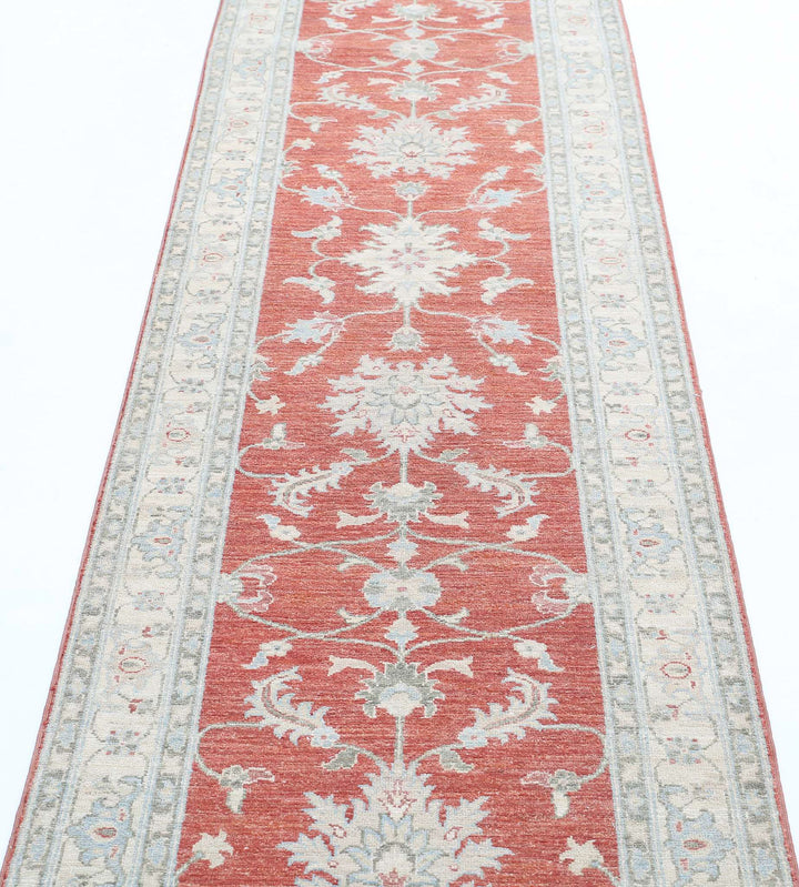 Afghan Ziegler Farhan Rug 2' 8" x 9' 7" Hand-Knotted | No. AT31284