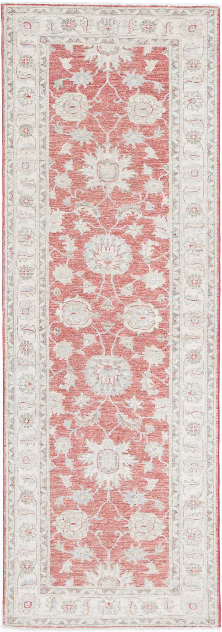 Afghan Ziegler Rug 2' 5" x 8' 0" Hand-Knotted