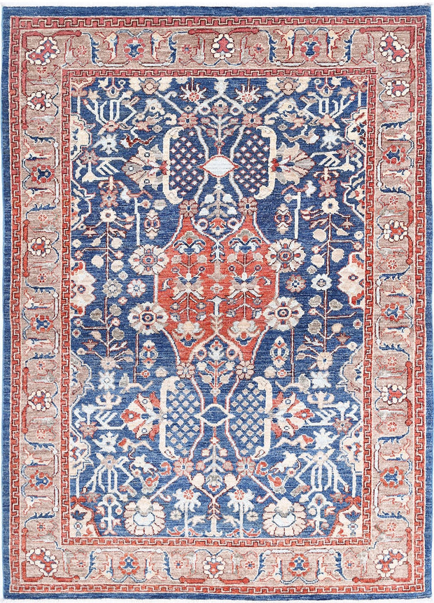 Hand Knotted Ziegler Farhan Wool Rug 4' 0" x 5' 9" - No. AT55640