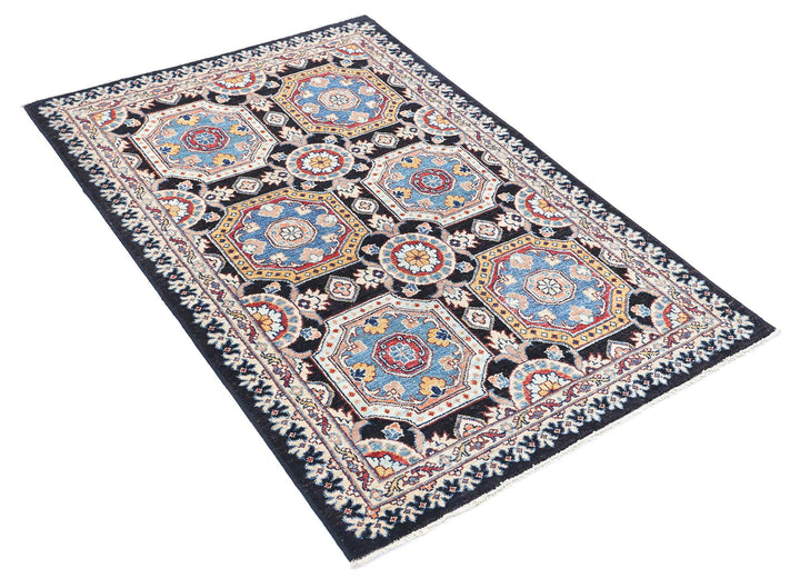 Afghan Ziegler Rug 3' 2" x 4' 8" Hand-Knotted | No. AT99735