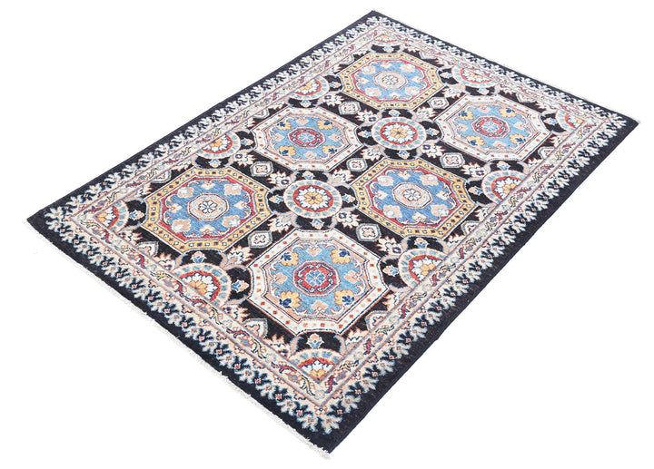 Afghan Ziegler Rug 3' 2" x 4' 8" Hand-Knotted | No. AT99735
