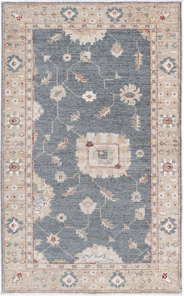 Afghan Ziegler Rug 3' 0" x 5' 0" Hand-Knotted