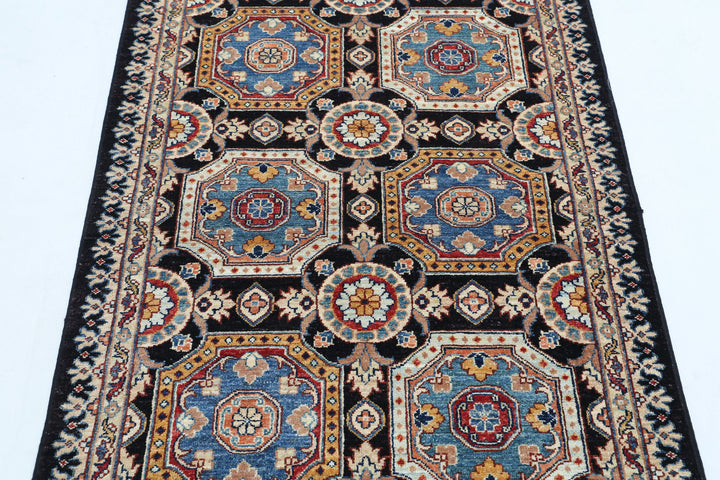 Afghan Ziegler Rug 3' 3" x 4' 8" Hand-Knotted | No. AT37817