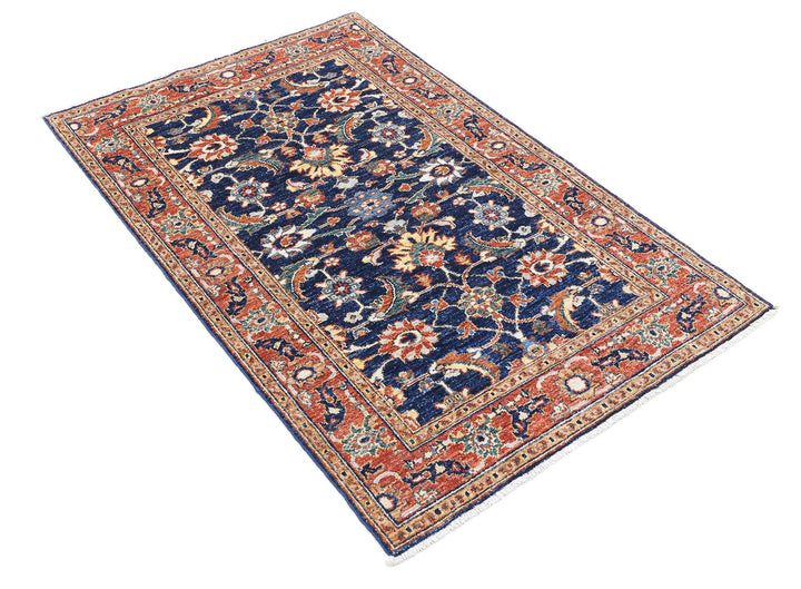 Afghan Ziegler Farhan Rug 3' 0" x 4' 7" Hand-Knotted | No. AT58661
