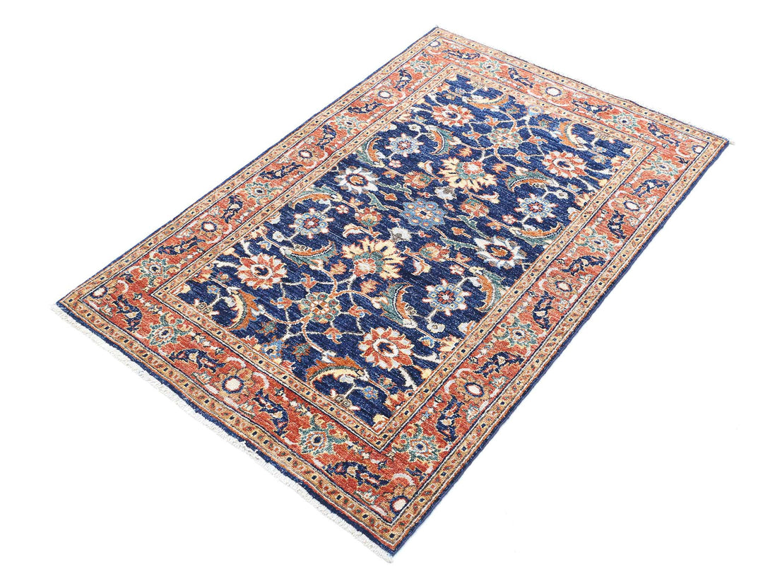 Afghan Ziegler Farhan Rug 3' 0" x 4' 7" Hand-Knotted | No. AT58661