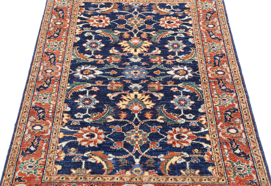 Afghan Ziegler Farhan Rug 3' 0" x 4' 7" Hand-Knotted | No. AT58661
