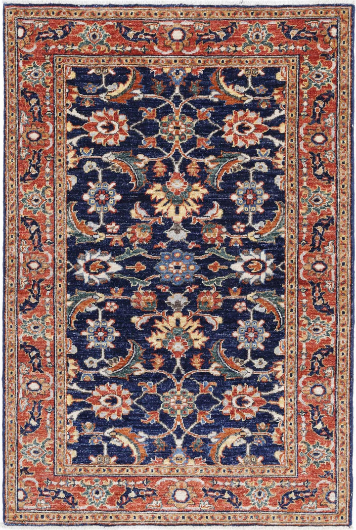 Afghan Ziegler Farhan Rug 3' 0" x 4' 7" Hand-Knotted