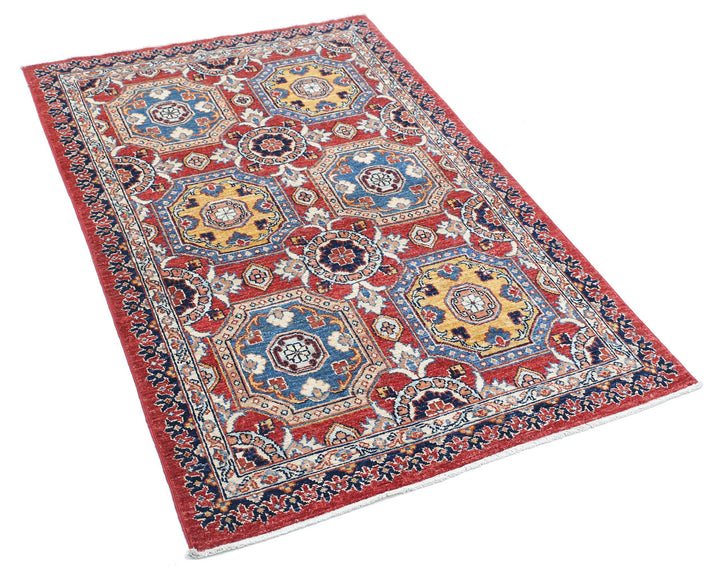 Afghan Ziegler Farhan Rug 3' 2" x 4' 10" Hand-Knotted | No. AT22681
