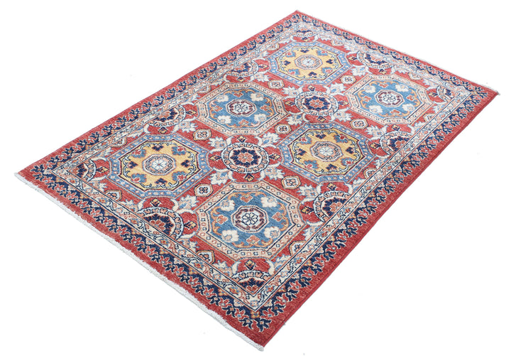 Afghan Ziegler Farhan Rug 3' 2" x 4' 10" Hand-Knotted | No. AT22681