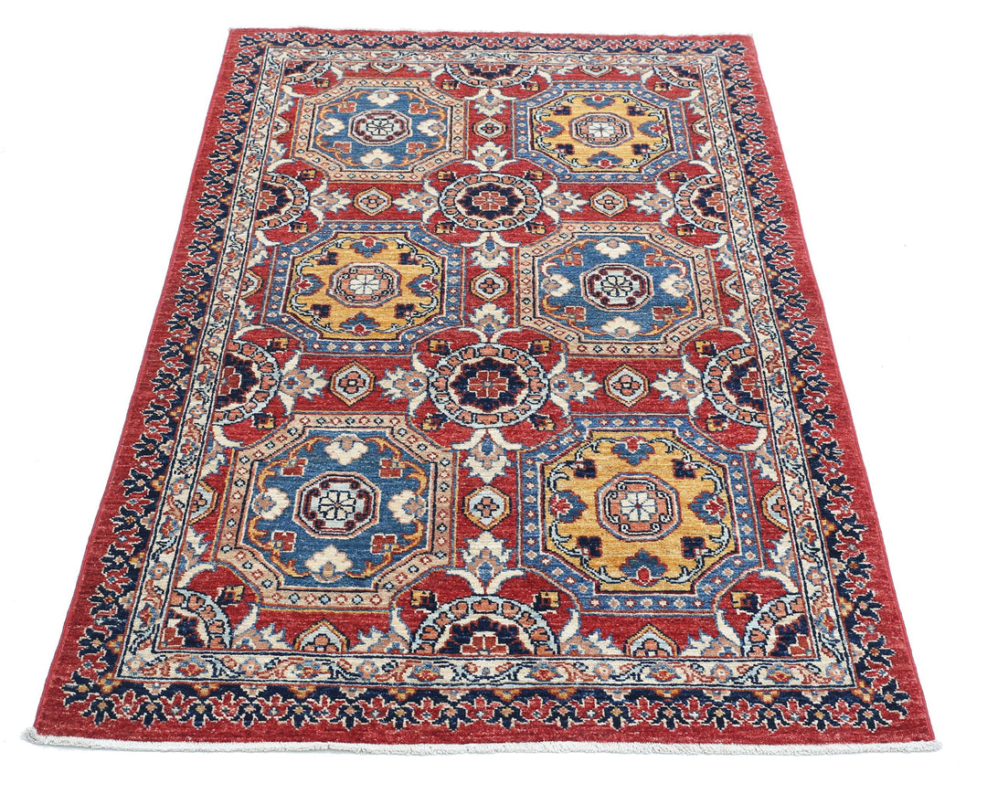 Afghan Ziegler Farhan Rug 3' 2" x 4' 10" Hand-Knotted | No. AT22681
