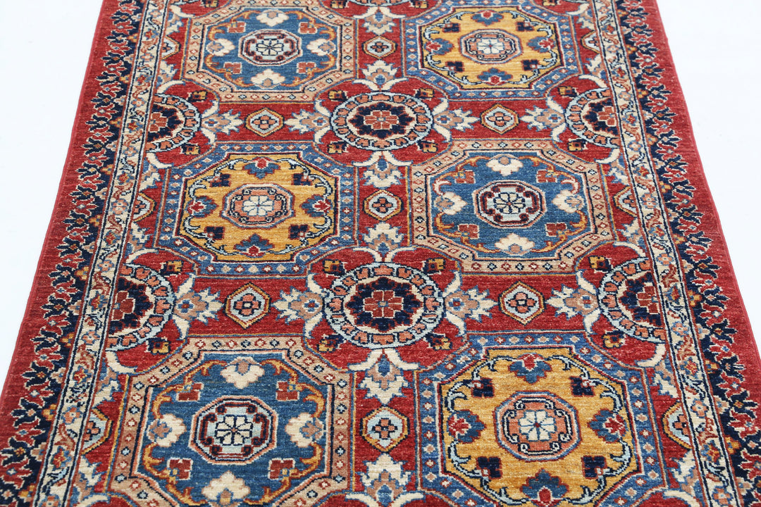 Afghan Ziegler Farhan Rug 3' 2" x 4' 10" Hand-Knotted | No. AT22681