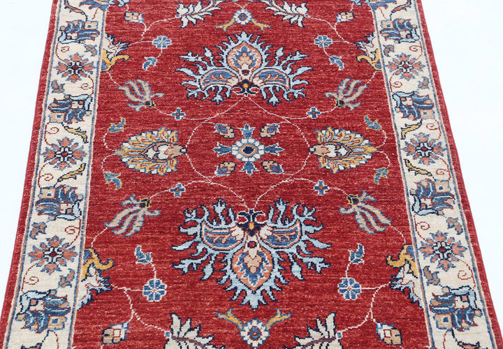 Afghan Ziegler Rug 2' 10" x 4' 2" Hand-Knotted | No. AT61610