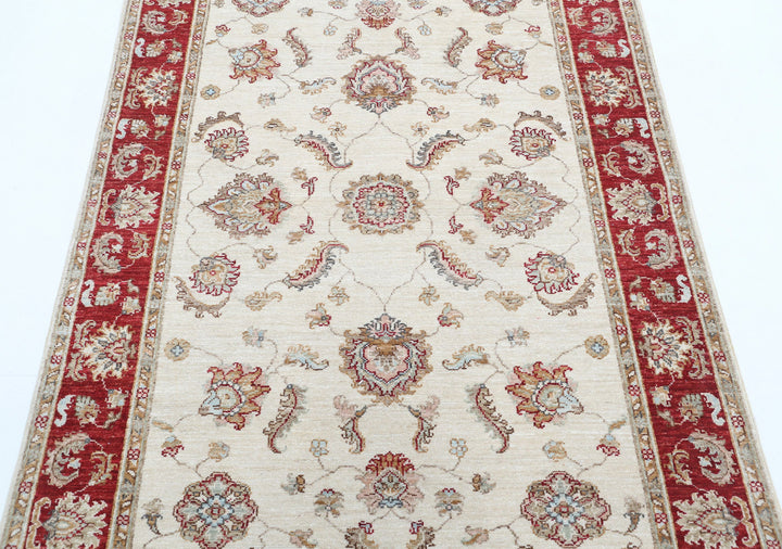 Ivory Afghan Ziegler Rug 3' 10" x 5' 8" Hand-Knotted view