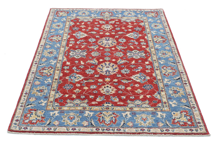 Afghan Ziegler Farhan Rug 3' 9" x 5' 6" Hand-Knotted | No. AT18350
