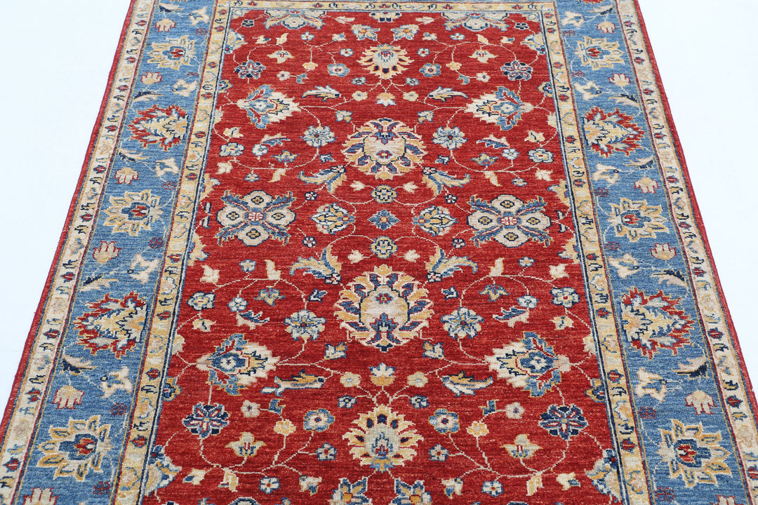 Afghan Ziegler Farhan Rug 3' 9" x 5' 6" Hand-Knotted | No. AT18350