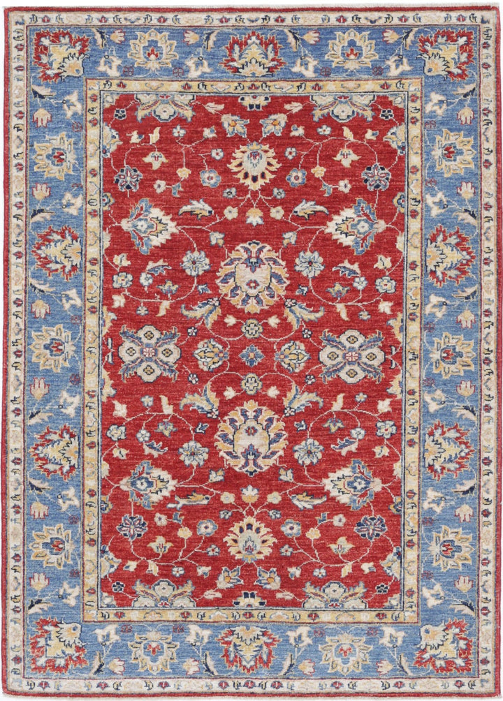 Afghan Ziegler Farhan Rug 3' 9" x 5' 6" Hand-Knotted