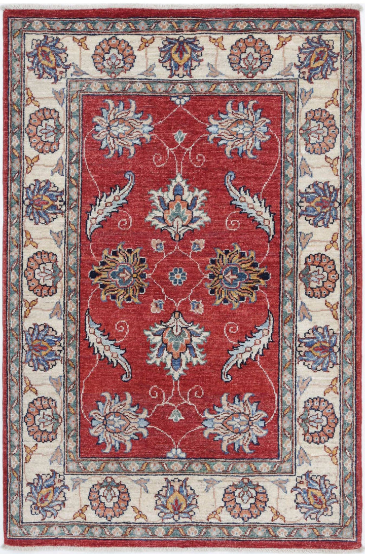 Afghan Ziegler Rug 2' 9" x 4' 3" Hand-Knotted