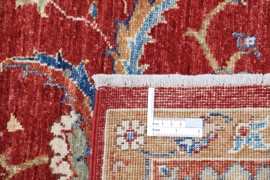 Afghan Ziegler Rug 6' 7" x 10' 2" Hand-Knotted | No. AT32142