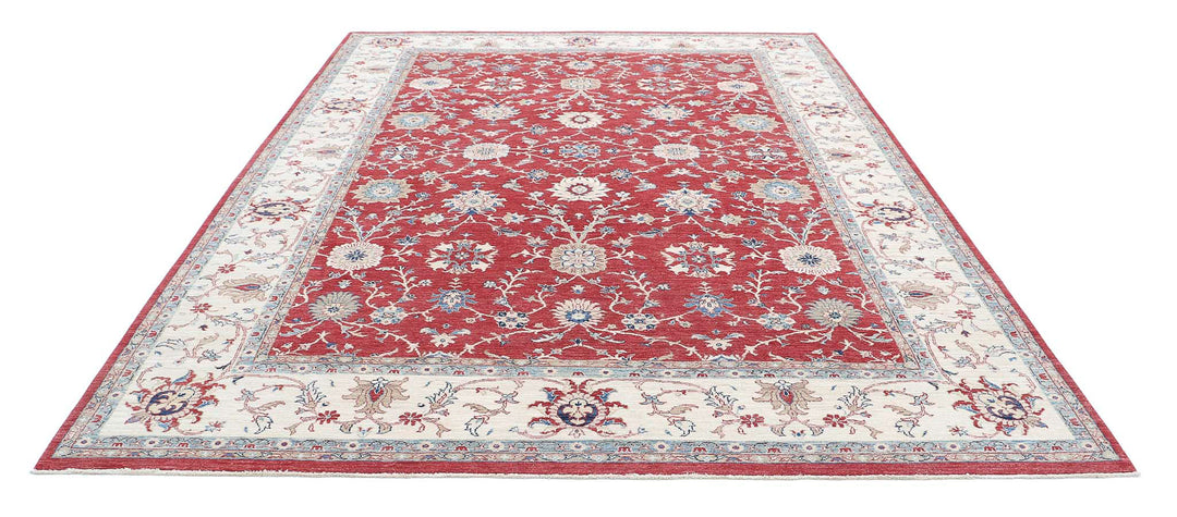Afghan Ziegler Rug 8' 4" x 11' 1" Hand-Knotted | No. AT69172
