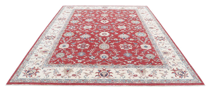 Afghan Ziegler Rug 8' 4" x 11' 1" Hand-Knotted | No. AT69172