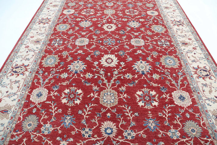 Afghan Ziegler Rug 8' 4" x 11' 1" Hand-Knotted | No. AT69172
