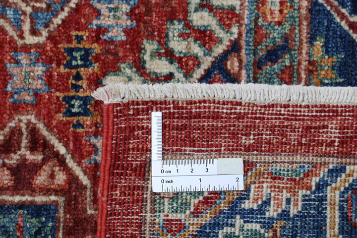 Red Afghan Ziegler Rug 7' 11" x 9' 7" Hand-Knotted | No. AT36760