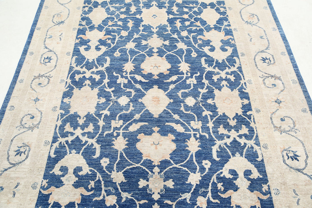 Afghan Ziegler Rug 5' 5" x 7' 7" Hand-Knotted | No. AT97448
