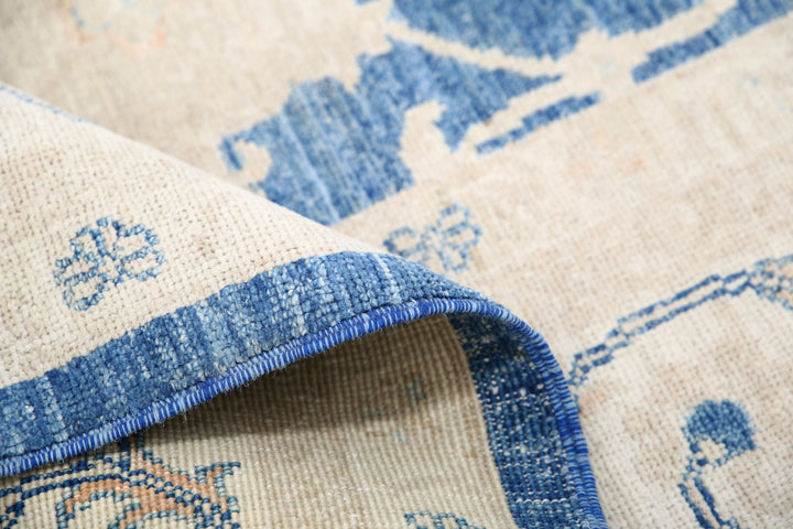 Afghan Ziegler Rug 5' 5" x 7' 7" Hand-Knotted | No. AT97448