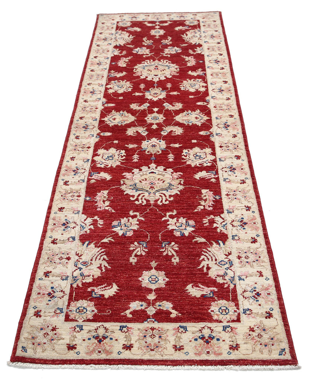 Afghan Ziegler Rug 2' 8" x 8' 5" Hand-Knotted | No. AT72916
