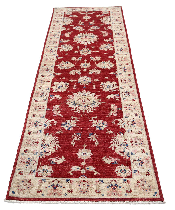 Afghan Ziegler Rug 2' 8" x 8' 5" Hand-Knotted | No. AT72916