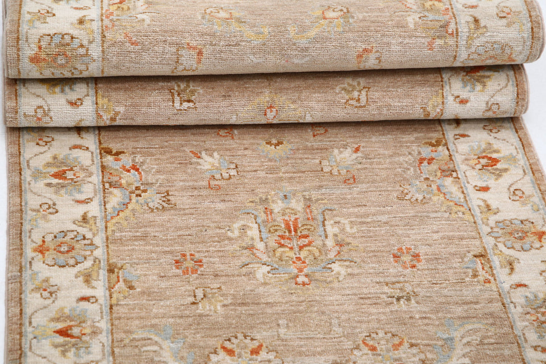 Hand Knotted Ziegler Farhan Wool Rug 2' 6" x 7' 10" - No. AT65330